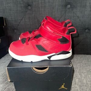 Jordan Red and Black High-Top Sneakers with Strap